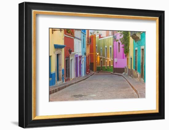 Mexico, Guanajuato. Colorful Street Scene-Jaynes Gallery-Framed Photographic Print