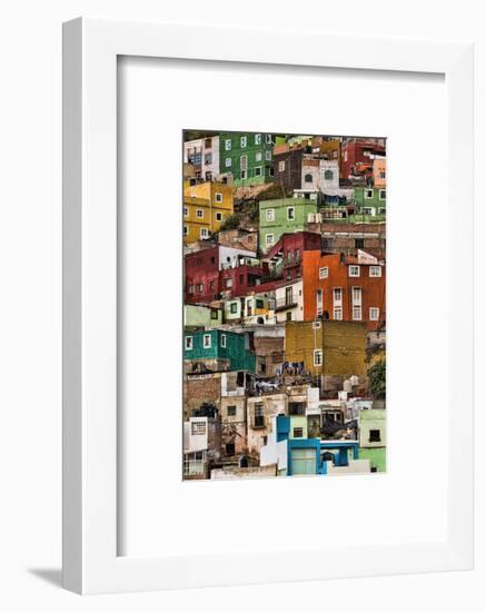 Mexico, Guanajuato. Detail of Homes on Hillside-Jaynes Gallery-Framed Photographic Print