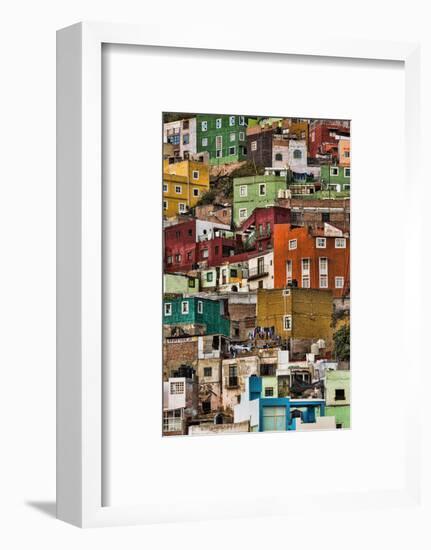 Mexico, Guanajuato. Detail of Homes on Hillside-Jaynes Gallery-Framed Photographic Print