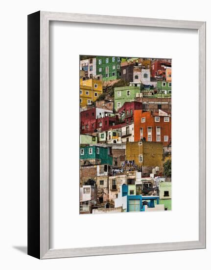 Mexico, Guanajuato. Detail of Homes on Hillside-Jaynes Gallery-Framed Photographic Print