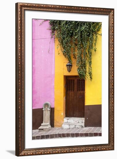 Mexico, Guanajuato, Door and Fountain in Guanajuato-Hollice Looney-Framed Premium Photographic Print