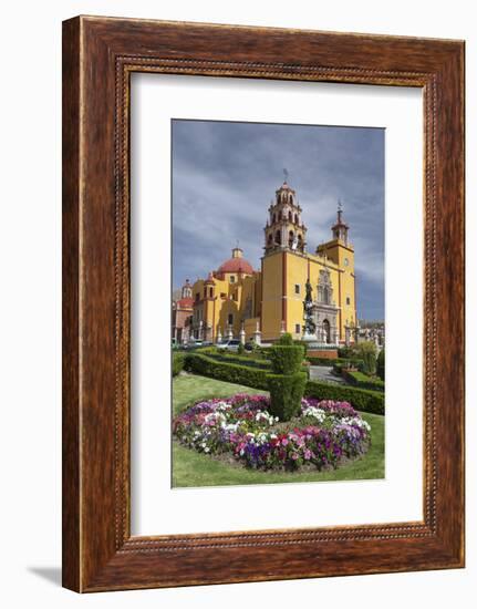 Mexico, Guanajuato. Gardens Welcome Visitors to the Colorful Town-Brenda Tharp-Framed Photographic Print