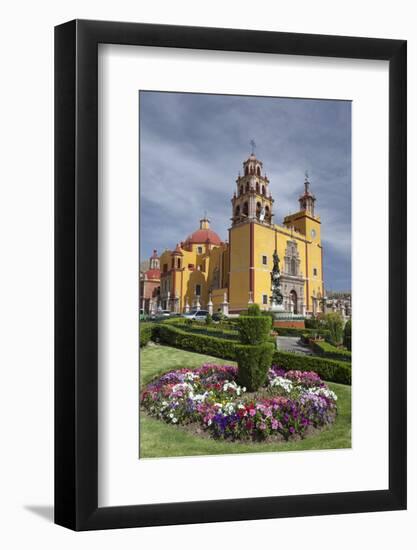 Mexico, Guanajuato. Gardens Welcome Visitors to the Colorful Town-Brenda Tharp-Framed Photographic Print