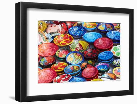 Mexico, Jalisco. Bowls for Sale in Street Market-Steve Ross-Framed Photographic Print