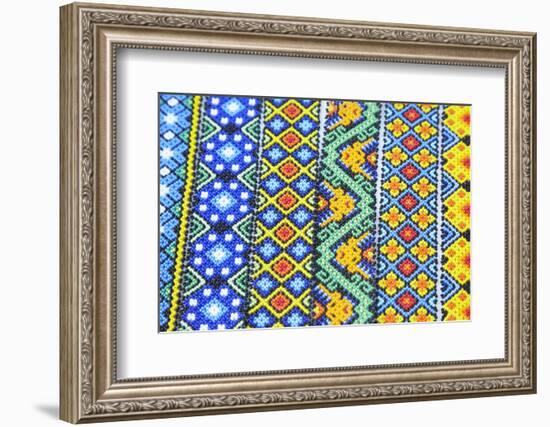 Mexico, Jalisco. Colorful Beaded Bracelets Sold by Street Vendors-Steve Ross-Framed Photographic Print