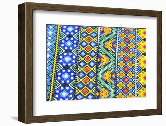 Mexico, Jalisco. Colorful Beaded Bracelets Sold by Street Vendors-Steve Ross-Framed Photographic Print