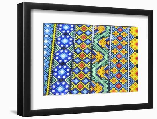 Mexico, Jalisco. Colorful Beaded Bracelets Sold by Street Vendors-Steve Ross-Framed Photographic Print