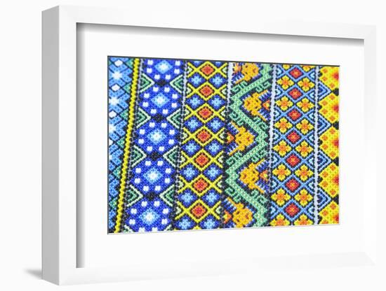 Mexico, Jalisco. Colorful Beaded Bracelets Sold by Street Vendors-Steve Ross-Framed Photographic Print