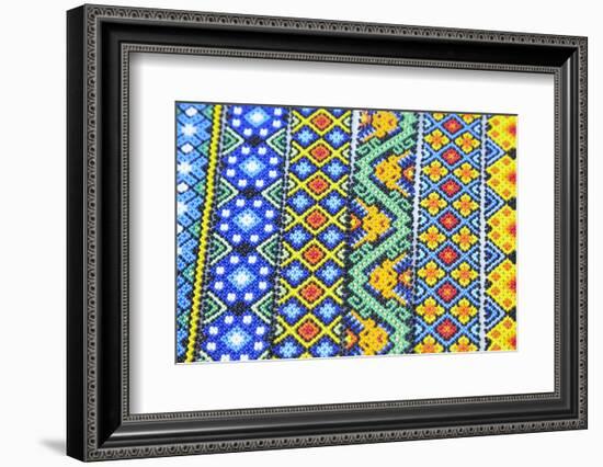 Mexico, Jalisco. Colorful Beaded Bracelets Sold by Street Vendors-Steve Ross-Framed Photographic Print