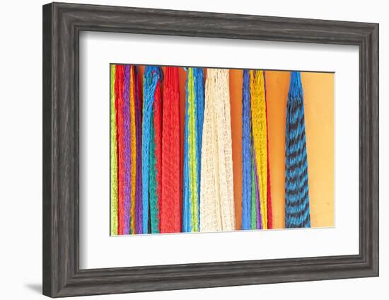 Mexico, Jalisco. Colorful Hammocks Sold by Street Vendors-Steve Ross-Framed Photographic Print