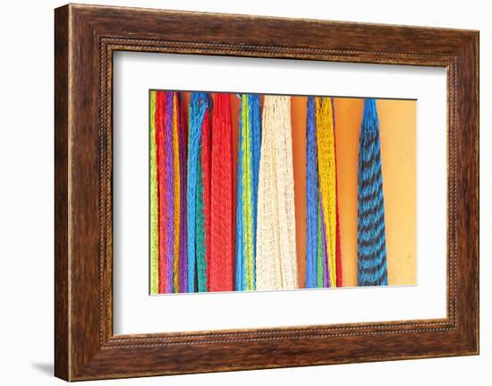 Mexico, Jalisco. Colorful Hammocks Sold by Street Vendors-Steve Ross-Framed Photographic Print