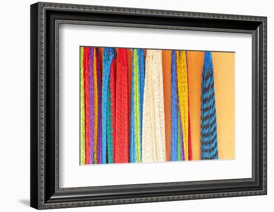 Mexico, Jalisco. Colorful Hammocks Sold by Street Vendors-Steve Ross-Framed Photographic Print