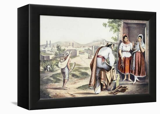 Mexico, Las Poblanas, People of Puebla, in Folk Costumes-null-Framed Premier Image Canvas