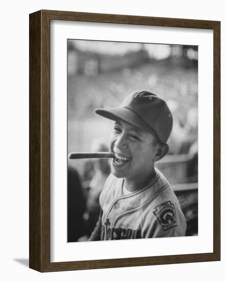 Mexico Little League Team Member after Winning the Championship Game-null-Framed Photographic Print