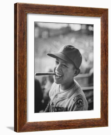 Mexico Little League Team Member after Winning the Championship Game-null-Framed Photographic Print