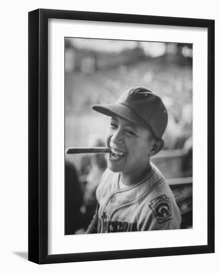 Mexico Little League Team Member after Winning the Championship Game-null-Framed Photographic Print