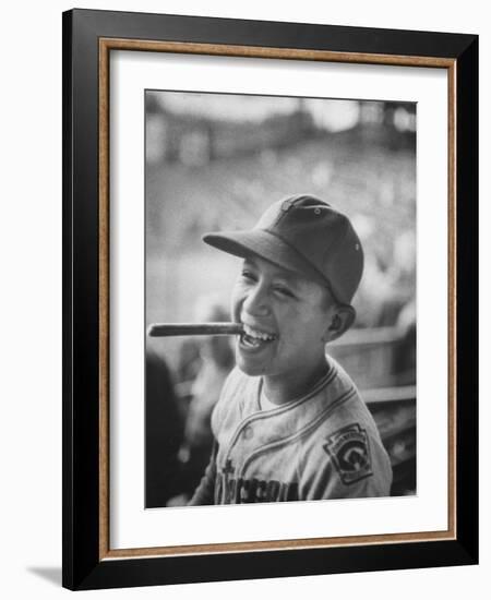 Mexico Little League Team Member after Winning the Championship Game-null-Framed Photographic Print