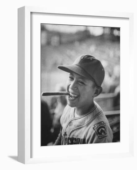 Mexico Little League Team Member after Winning the Championship Game-null-Framed Photographic Print