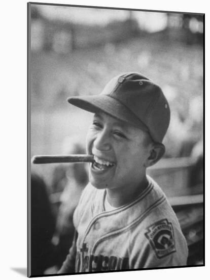 Mexico Little League Team Member after Winning the Championship Game-null-Mounted Photographic Print