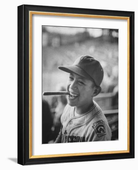 Mexico Little League Team Member after Winning the Championship Game-null-Framed Photographic Print