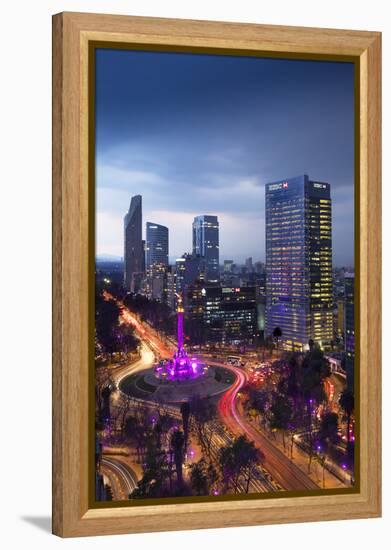 Mexico, Mexico City, Angel of Independence, Monument To Independence, Roundabout, Paseo de la Refor-John Coletti-Framed Premier Image Canvas