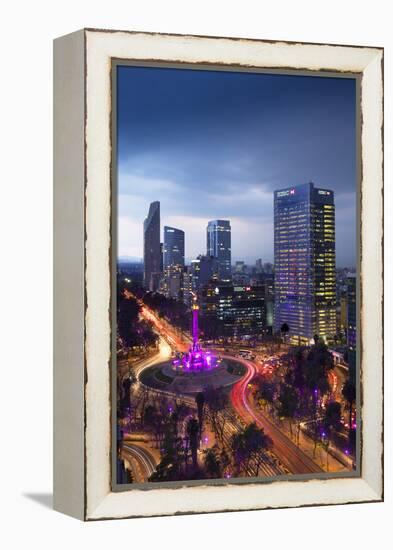 Mexico, Mexico City, Angel of Independence, Monument To Independence, Roundabout, Paseo de la Refor-John Coletti-Framed Premier Image Canvas