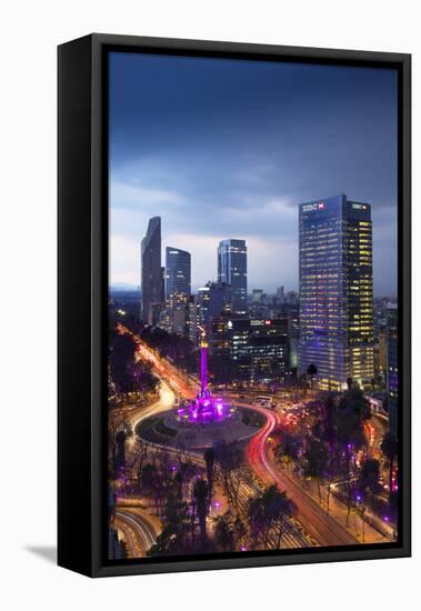 Mexico, Mexico City, Angel of Independence, Monument To Independence, Roundabout, Paseo de la Refor-John Coletti-Framed Premier Image Canvas