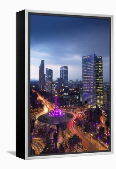 Mexico, Mexico City, Angel of Independence, Monument To Independence, Roundabout, Paseo de la Refor-John Coletti-Framed Premier Image Canvas