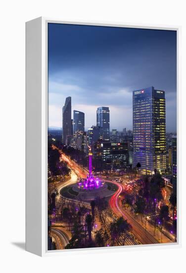 Mexico, Mexico City, Angel of Independence, Monument To Independence, Roundabout, Paseo de la Refor-John Coletti-Framed Premier Image Canvas