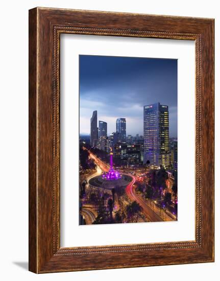 Mexico, Mexico City, Angel of Independence, Monument To Independence, Roundabout, Paseo de la Refor-John Coletti-Framed Photographic Print