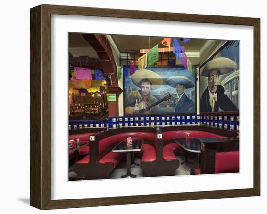 Mexico, Mexico City, Salon Tenampa, Cantina, Wall Murals, Birthplace of Mariachi, Plaza Garibaldi-John Coletti-Framed Photographic Print