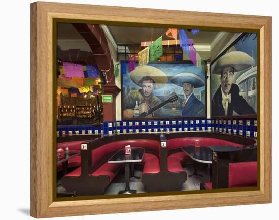 Mexico, Mexico City, Salon Tenampa, Cantina, Wall Murals, Birthplace of Mariachi, Plaza Garibaldi-John Coletti-Framed Premier Image Canvas