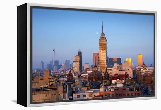 Mexico, Mexico City, Torre Latinoamericana, LatinAmerican Tower, Landmark, Skyline-John Coletti-Framed Premier Image Canvas