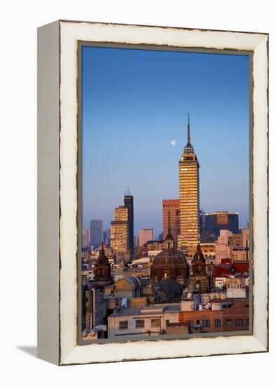 Mexico, Mexico City, Torre Latinoamericana, LatinAmerican Tower, Landmark, Skyline-John Coletti-Framed Premier Image Canvas