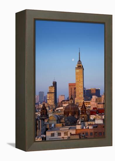 Mexico, Mexico City, Torre Latinoamericana, LatinAmerican Tower, Landmark, Skyline-John Coletti-Framed Premier Image Canvas