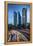 Mexico, Mexico City, Traffic Passes By Mexico City's Three Towers, Tallest Skyscrapers In The City,-John Coletti-Framed Premier Image Canvas