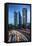 Mexico, Mexico City, Traffic Passes By Mexico City's Three Towers, Tallest Skyscrapers In The City,-John Coletti-Framed Premier Image Canvas