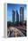 Mexico, Mexico City, Traffic Passes By Mexico City's Three Towers, Tallest Skyscrapers In The City,-John Coletti-Framed Premier Image Canvas