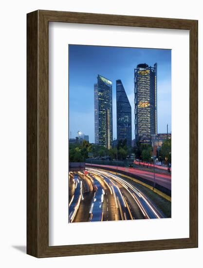 Mexico, Mexico City, Traffic Passes By Mexico City's Three Towers, Tallest Skyscrapers In The City,-John Coletti-Framed Photographic Print