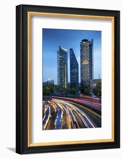 Mexico, Mexico City, Traffic Passes By Mexico City's Three Towers, Tallest Skyscrapers In The City,-John Coletti-Framed Photographic Print