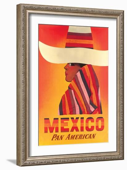 Mexico - Pan American World Airways, Vintage Airline Travel Poster, 1968-Pacifica Island Art-Framed Art Print