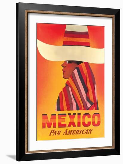 Mexico - Pan American World Airways, Vintage Airline Travel Poster, 1968-Pacifica Island Art-Framed Art Print