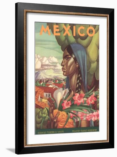 Mexico Poster, Native Woman-null-Framed Art Print