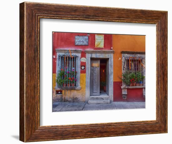 Mexico, San Miguel de Allende, Back streets of the town with colorful buildings-Terry Eggers-Framed Photographic Print