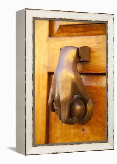 Mexico, San Miguel de Allende, doorknocker-Hollice Looney-Framed Premier Image Canvas