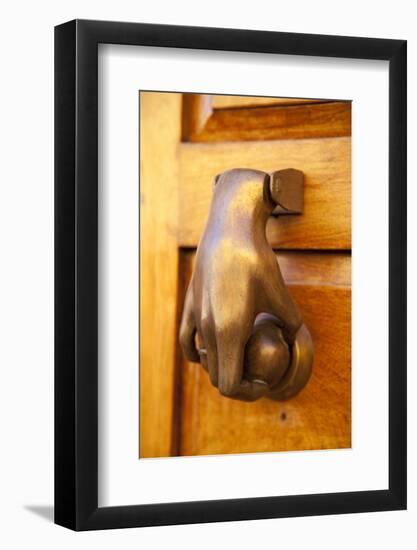 Mexico, San Miguel de Allende, doorknocker-Hollice Looney-Framed Photographic Print