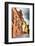 Mexico, San Miguel De Allende. Looking Up a Cobbled Street Along a Row of Colorful Home Facade-Judith Zimmerman-Framed Photographic Print