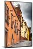 Mexico, San Miguel De Allende. Looking Up a Cobbled Street Along a Row of Colorful Home Facade-Judith Zimmerman-Mounted Photographic Print