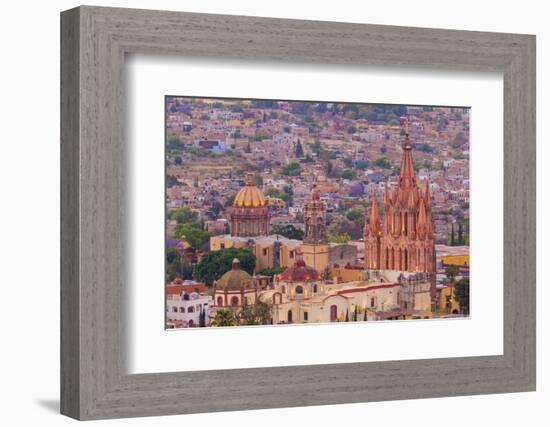 Mexico, San Miguel De Allende. Parroquia Church and City-Jaynes Gallery-Framed Photographic Print