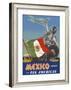 Mexico - Tomorrow - via Pan American Airways (PAA) - Flag of Mexico-Paul George Lawler-Framed Premium Giclee Print